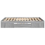 vidaXL Cadre de lit sonoma gris 140x190 cm bois d'ingénierie