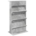 vidaXL Étagère à magazines avec étagère Gris béton 70 x 41 x 126 cm