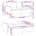 vidaXL Canapé-Lit Gris clair 154 x 94 5 x 80 5 cm Tissu