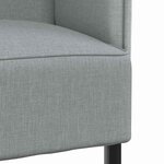 vidaXL Canapé à Haut Dossier Gris clair 109 x 56 x 121 cm tissu