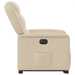 vidaXL Fauteuil inclinable électrique crème tissu