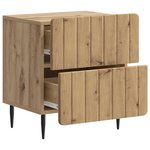 vidaXL Cabinet de chevet 2 pièces Chêne artisanal 43 x 34 5 x 49 5 cm