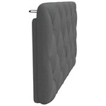 vidaXL Coussin de tête de lit gris foncé 100 cm tissu