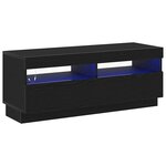 vidaXL Meuble TV Noir 100 x 35 x 40 cm Bois d'ingénierie