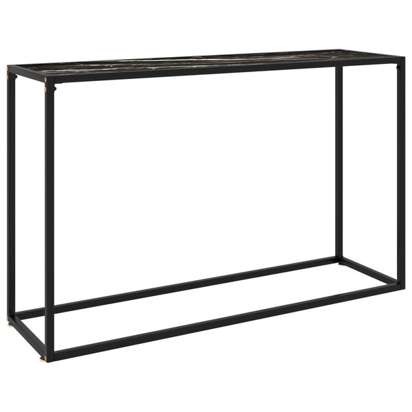 vidaXL Table console Noir 120x35x75 cm Verre trempé