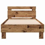 vidaXL Cadre de lit Bois ancien 90 x 190 cm Bois d'ingénierie