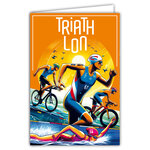 Carte TRIATHLON NATATION VÉLO COURSE À PIED avec Enveloppe 12x17 5cm Pour sportif sportive champion(ne) ou supporter Cyclisme Collection Passion Sports des Jeux Olympiques - Fabriqué en France