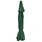vidaXL Tissu de remplacement pour parasol d'extérieur Vert 515 cm