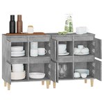 vidaXL Buffets 2 Pièces gris béton 60x35x70 cm bois d'ingénierie
