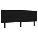 vidaXL Cadre de lit sans matelas noir 200x200 cm bois massif de pin