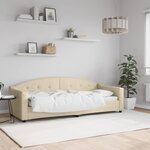 vidaXL Lit de repos crème 80x200 cm tissu