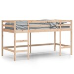 vidaXL Lit mezzanine enfants échelle 90x200 cm bois pin massif