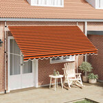 vidaXL Auvent manuel rétractable 400 cm Orange et marron