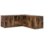 vidaXL Armoire d'angle chêne fumé 200x40x45 cm bois d'ingénierie