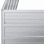 vidaXL Lit surélevé de jardin 100x100x77 cm Acier galvanisé Argenté