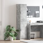 vidaXL Buffet Gris béton MDF finition effet béton Standard Portes