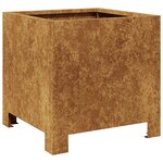 vidaXL Jardinières 2 Pièces 30x30x30 cm acier résistant aux intempéries