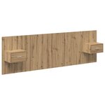 vidaXL Tête de lit avec armoire avec tiroir 3 Pièces Chêne artisanal