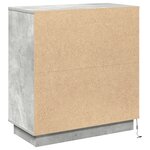 vidaXL Buffet avec LED Gris béton 71x34 5x75 cm en bois reconstitué