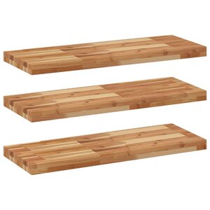 vidaXL Étagères flottantes 3 Pièces 100x30x4 cm acacia massif à l'huile