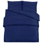 vidaXL Ensemble de housse de couette Bleu marine 220x240 cm Microfibre