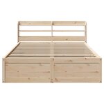 vidaXL Cadre de lit avec tête de lit 140x190 cm bois de pin massif