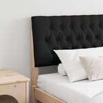 vidaXL Tête de lit capitonnée Noir 200 cm Pin massif