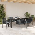 vidaXL Ensemble de 4 Noir Poly Rattan 54x60.5x83.5 cm Durable