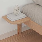 vidaXL Cadre de lit avec tables de chevet Naturel 90 x 210 cm