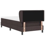 Lit box spring avec matelas vidaXL marron foncé 90x200 cm tissu