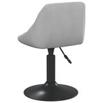 vidaXL Chaises pivotantes à manger lot de 2 Gris clair Velours