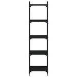 vidaXL Bibliothèque 5 niveaux noir 40x30x154 cm bois d'ingénierie
