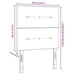 Tête de lit LED vidaXL Bleu foncé 90 cm en velours