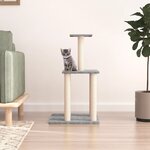 vidaXL Arbre à chat avec griffoirs en sisal gris clair 85 5 cm