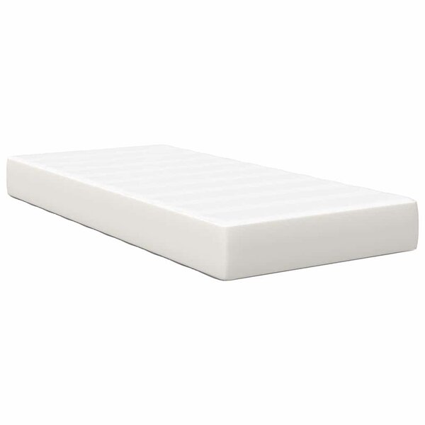 vidaXL Matelas de Lit avec matelas Crème 90 x 190 cm tissu