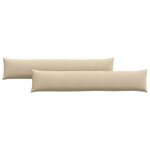 vidaXL Coussins de canapé 2 pc tissu Crème 200 x 40 cm