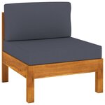 Salon de jardin meuble d'extérieur ensemble de mobilier 6 pièces avec coussins gris foncé bois d'acacia 02_0016787