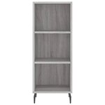 vidaXL Buffet haut Sonoma gris 34 5x34x180 cm Bois d'ingénierie