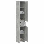 vidaXL Armoire de salle de bain Gris béton 30 x 33 x 190 cm