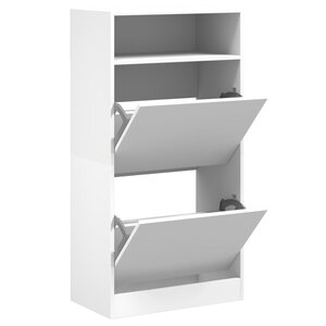 vidaXL Armoire à chaussures blanc 60x34x116 cm bois d'ingénierie