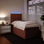 vidaXL Sommier à lattes de lit et matelas Rose 80x200 cm Velours