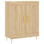 vidaXL Buffet haut Chêne sonoma 69 5x34x180 cm Bois d'ingénierie