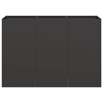 vidaXL Jardinière noir 120x40x80 cm acier laminé à froid