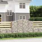 vidaXL Paniers à gabions arqués 11 Pièces 200x50x140/160 cm Fer galvanisé