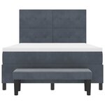 vidaXL Lit à ressorts avec matelas Gris foncé 140 x 200 cm Velours