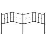 vidaXL Tête de lit métal noir 200 cm