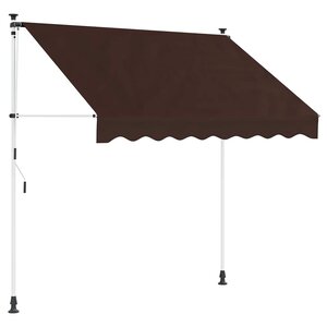 vidaXL Auvent rétractable manuel Marron 400 cm