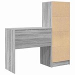 vidaXL Bureau avec rangement 2 Pièces Sonoma gris 80 x 40 x 76 cm