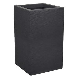 Bac à fleurs carré gris anthracite 29 5 x 29 5 cm x 49 5 cm - 36 L