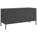 vidaXL Meuble TV noir 100 5x39x50 5 cm acier